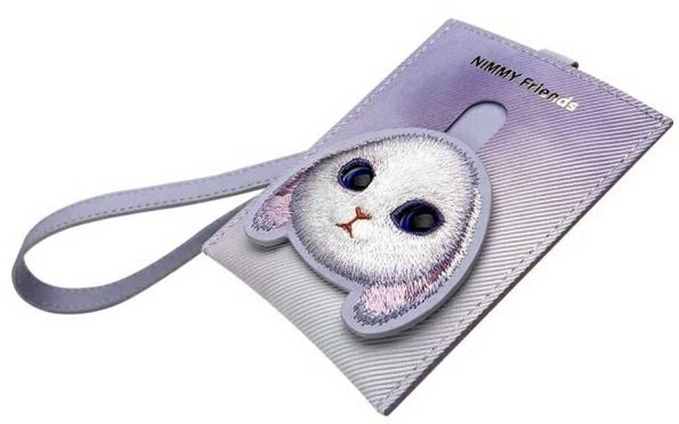 Nimmy 3in1 rinkinys telefono krepšys + piniginė + lokatorius violetinė Big Eyed Pet 2.0 Rabbit