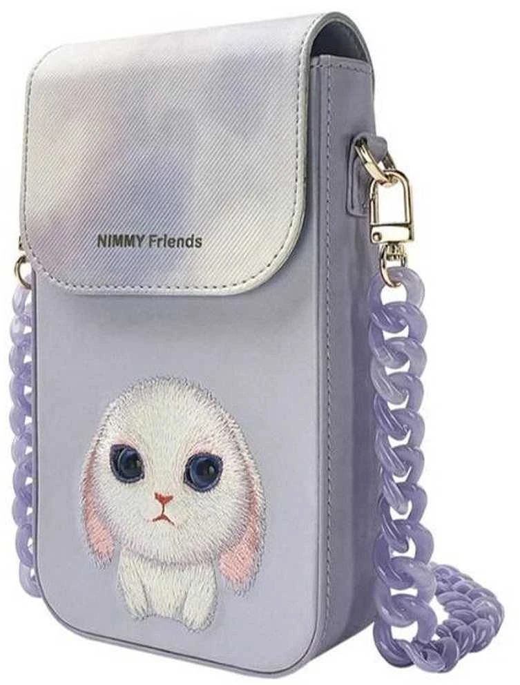 Nimmy 3in1 rinkinys telefono krepšys + piniginė + lokatorius violetinė Big Eyed Pet 2.0 Rabbit