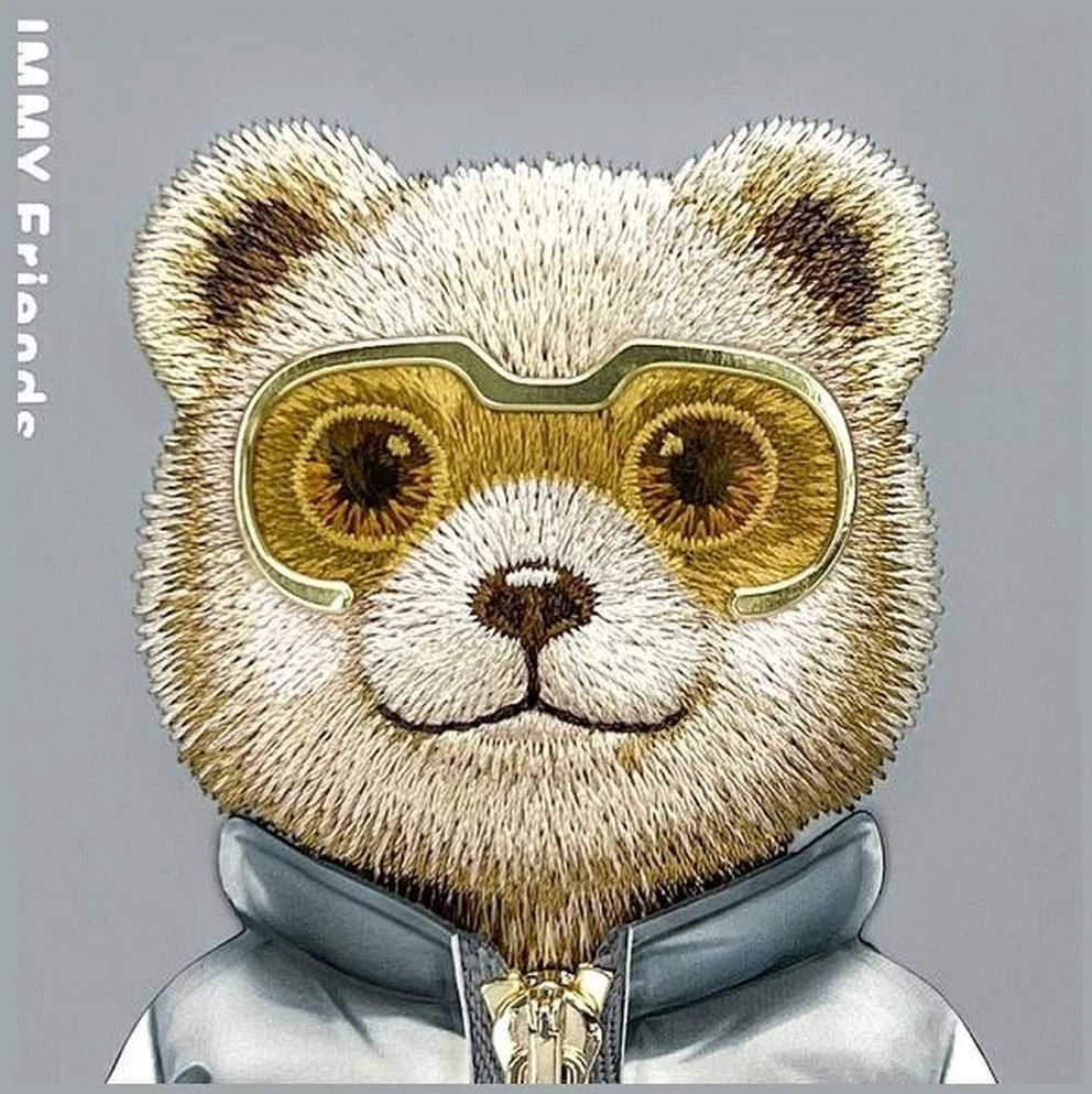 Nimmy Apple iPhone 15 6.1" dėklas telefonui pilkos spalvos Cool&Cute 2.0 Bear