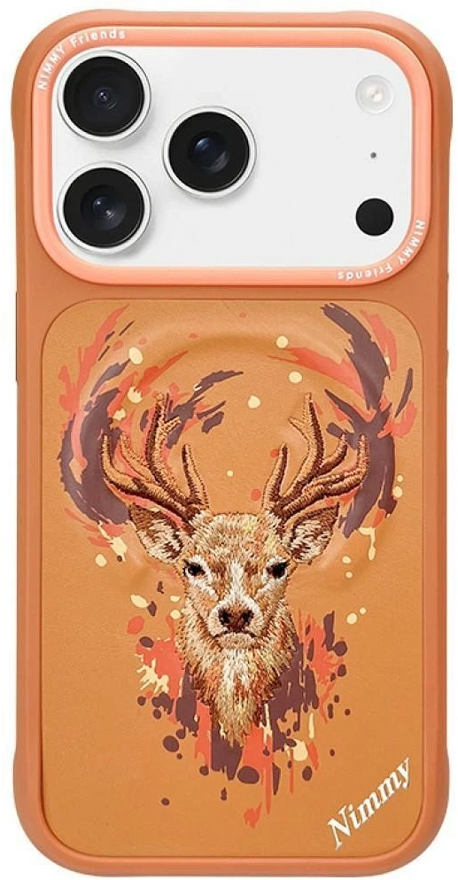 NIMMY DEER dėklas, suderinamas su MagSafe, skirtas IPHONE 18 Pro/17 Pro, oranžinis