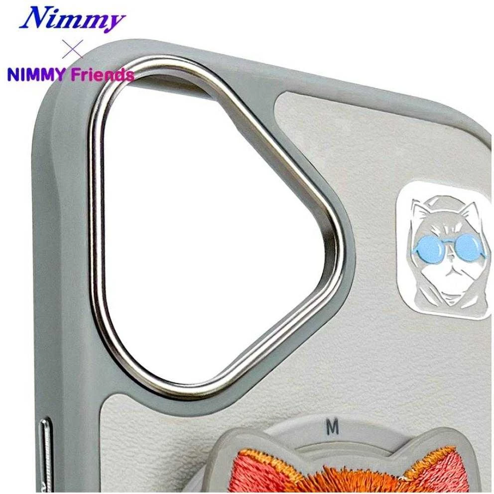 Nimmy Glasses Cool Cat MagSafe Apple iPhone 16 dėklas telefonui pilkos spalvos