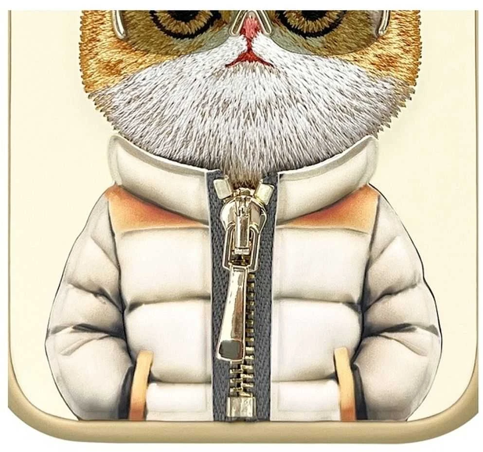 Nimmy Apple iPhone 15 Pro 6.1" dėklas telefonui haki spalvos Cool&Cute 2.0 Cat