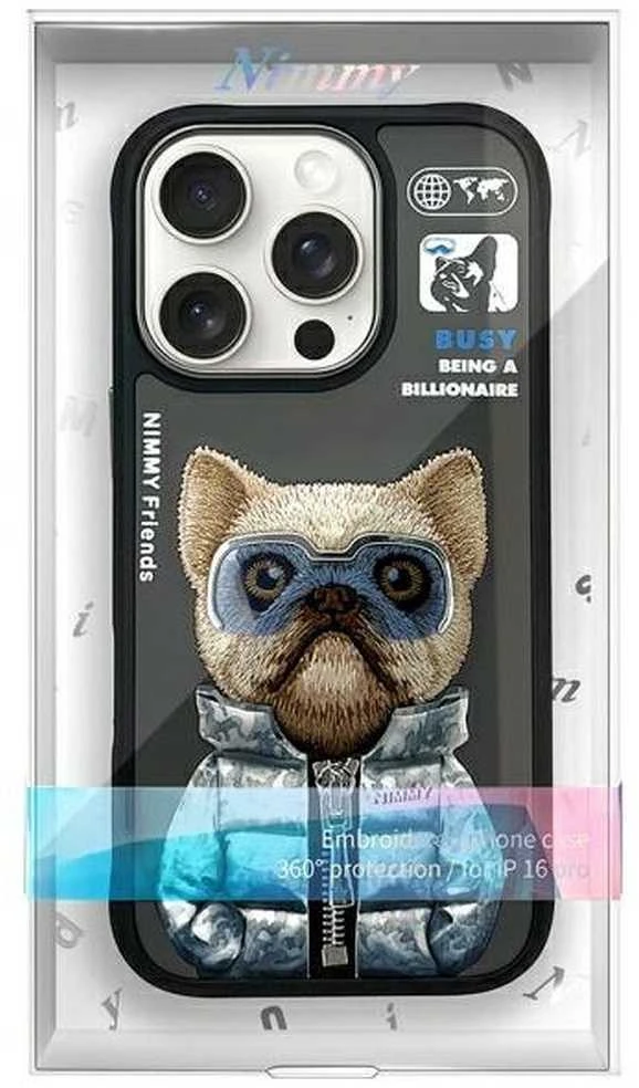 Nimmy Apple iPhone 16 Pro Max 6.9" dėklas telefonui juodos spalvos Cool&Cute 2.0 Dog