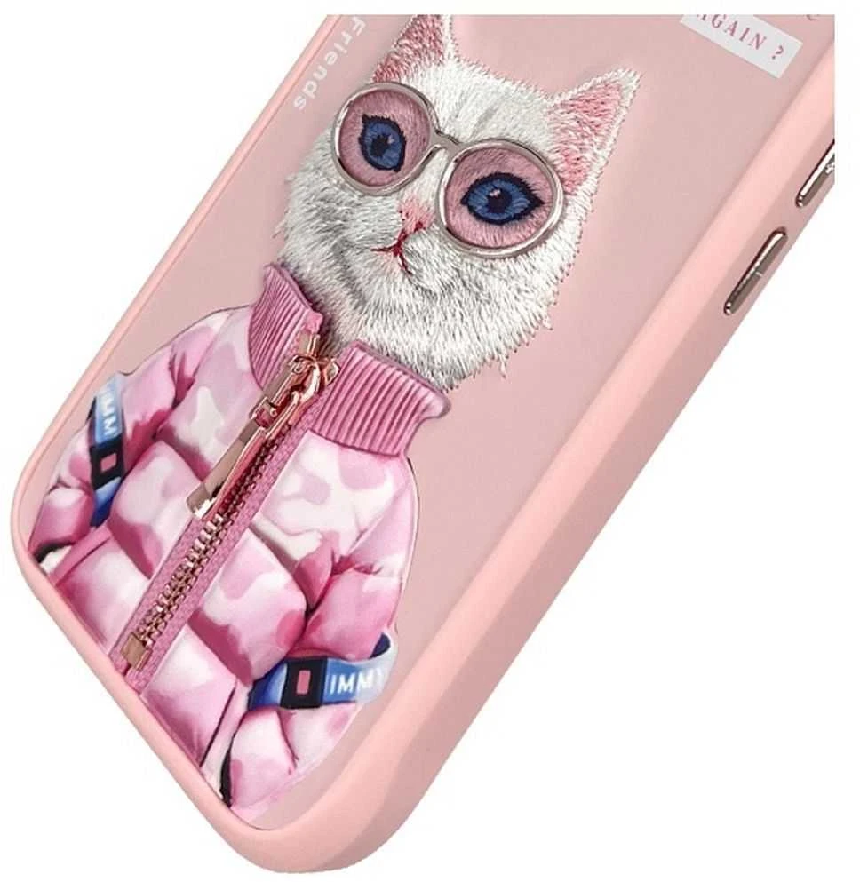 Nimmy dėklas Apple iPhone 16 6.1″ rožinės spalvos Cool&Cute 2.0 Cat