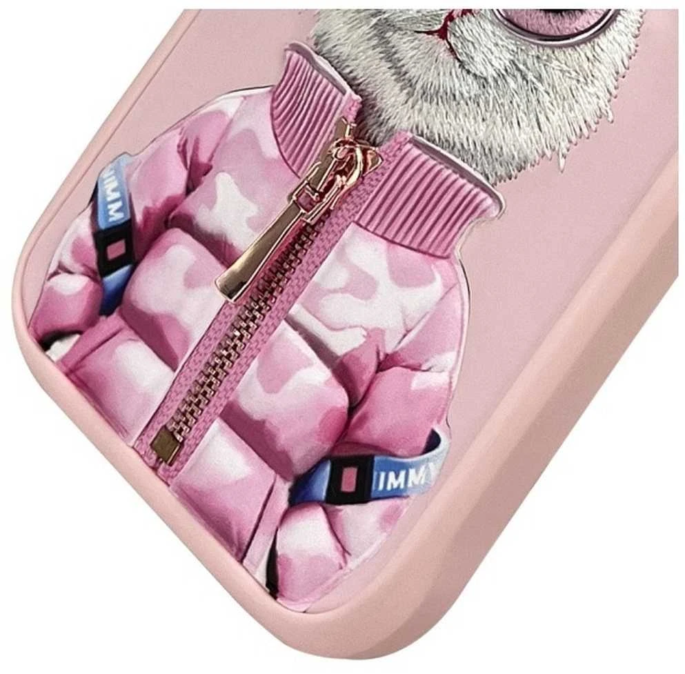 Nimmy Apple iPhone 16 Pro 6.3" dėklas telefonui rožinės spalvos Cool&Cute 2.0 Cat