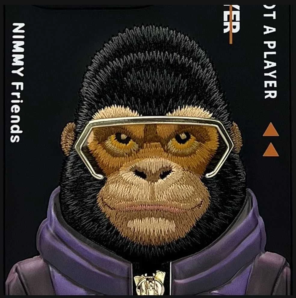 Nimmy Apple iPhone 16 Pro Max 6.9" dėklas telefonui juodos spalvos Cool&Cute 2.0 Monkey