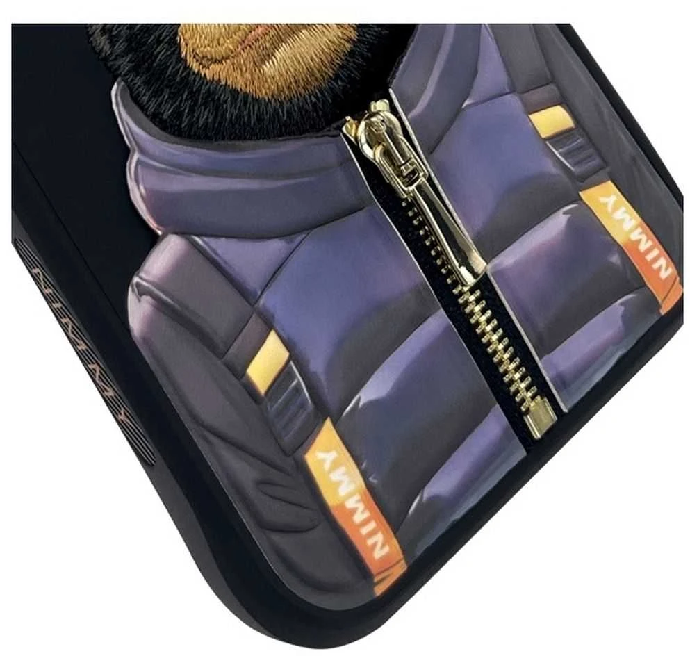 Nimmy dėklas Apple iPhone 15 Pro 6.1" juodos spalvos Cool&Cute 2.0 Monkey