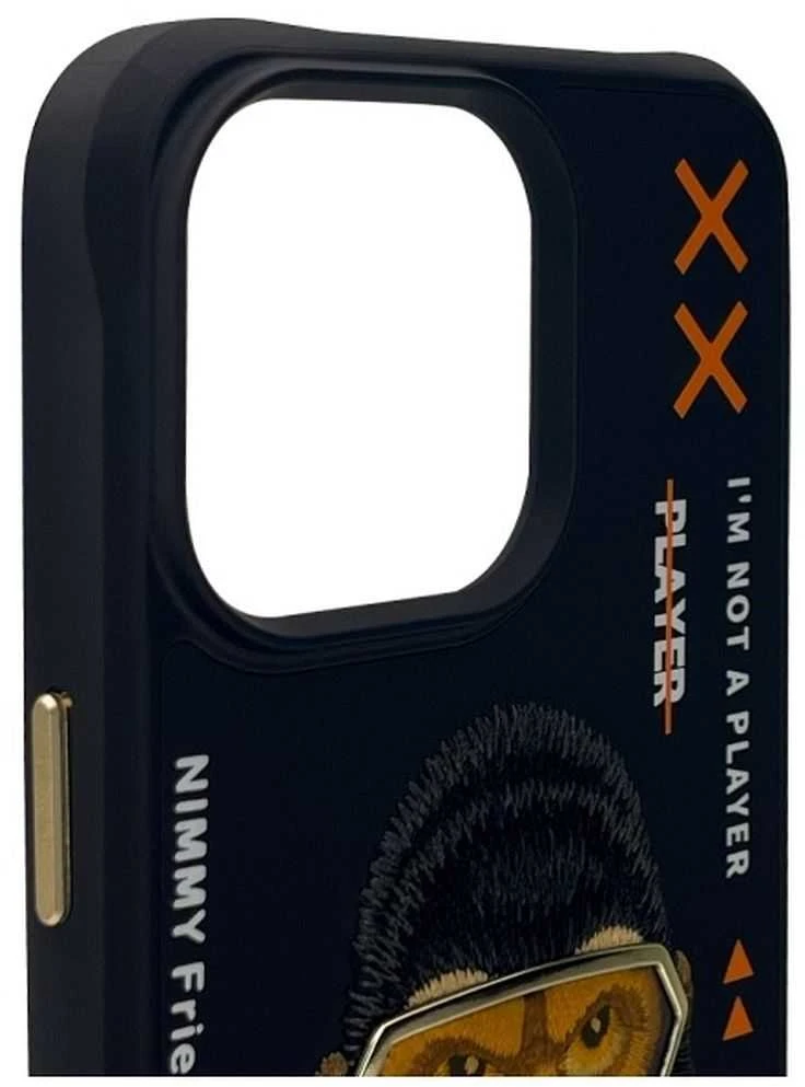 Nimmy dėklas Apple iPhone 15 Pro 6.1" juodos spalvos Cool&Cute 2.0 Monkey
