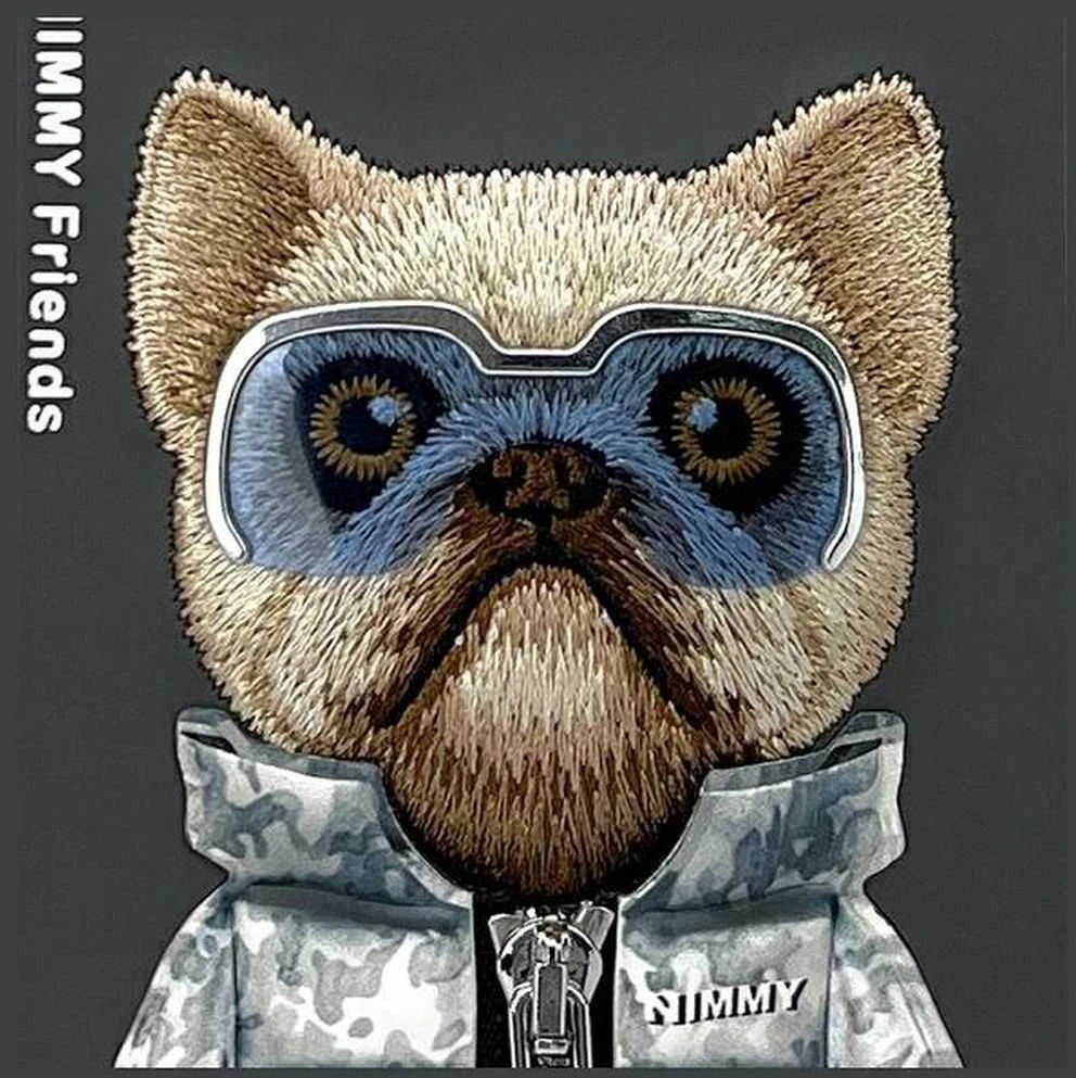 Nimmy Apple iPhone 16 Pro 6.3" dėklas telefonui juodos spalvos Cool&Cute 2.0 Dog