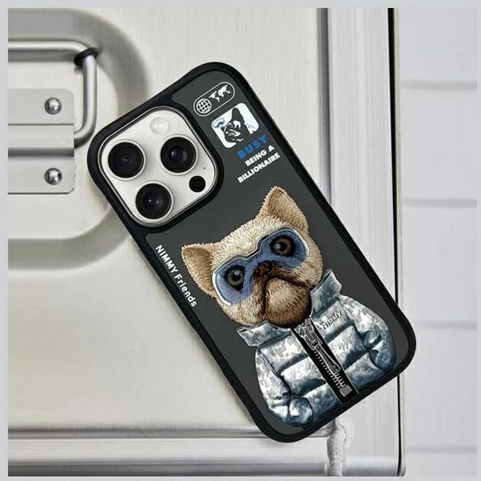 Nimmy Apple iPhone 16 Pro 6.3" dėklas telefonui juodos spalvos Cool&Cute 2.0 Dog
