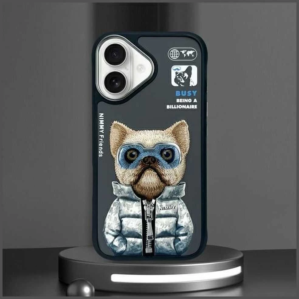 Nimmy dėklas Apple iPhone 16 6.1″ juodos spalvos Cool&Cute 2.0 Dog