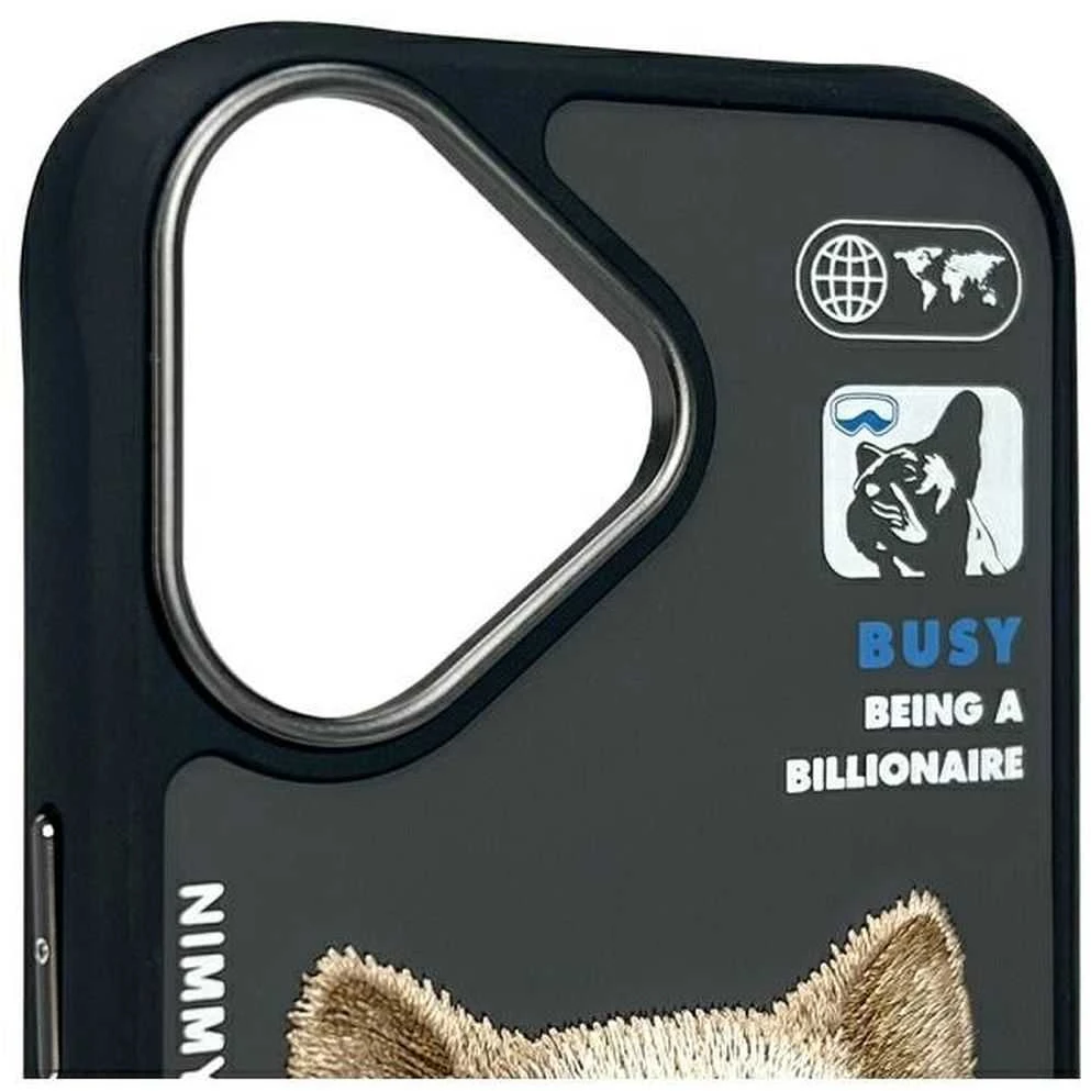 Nimmy dėklas Apple iPhone 16 6.1″ juodos spalvos Cool&Cute 2.0 Dog
