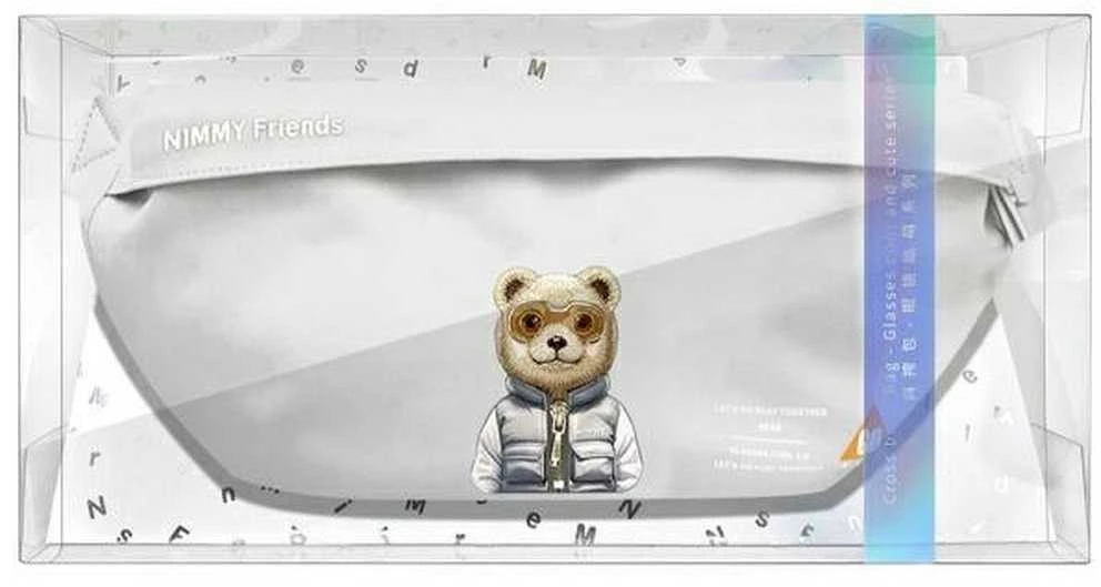 Nimmy krepšys ant rėmo pilkos spalvos Crossbody Cool&Cute 2.0 Bear