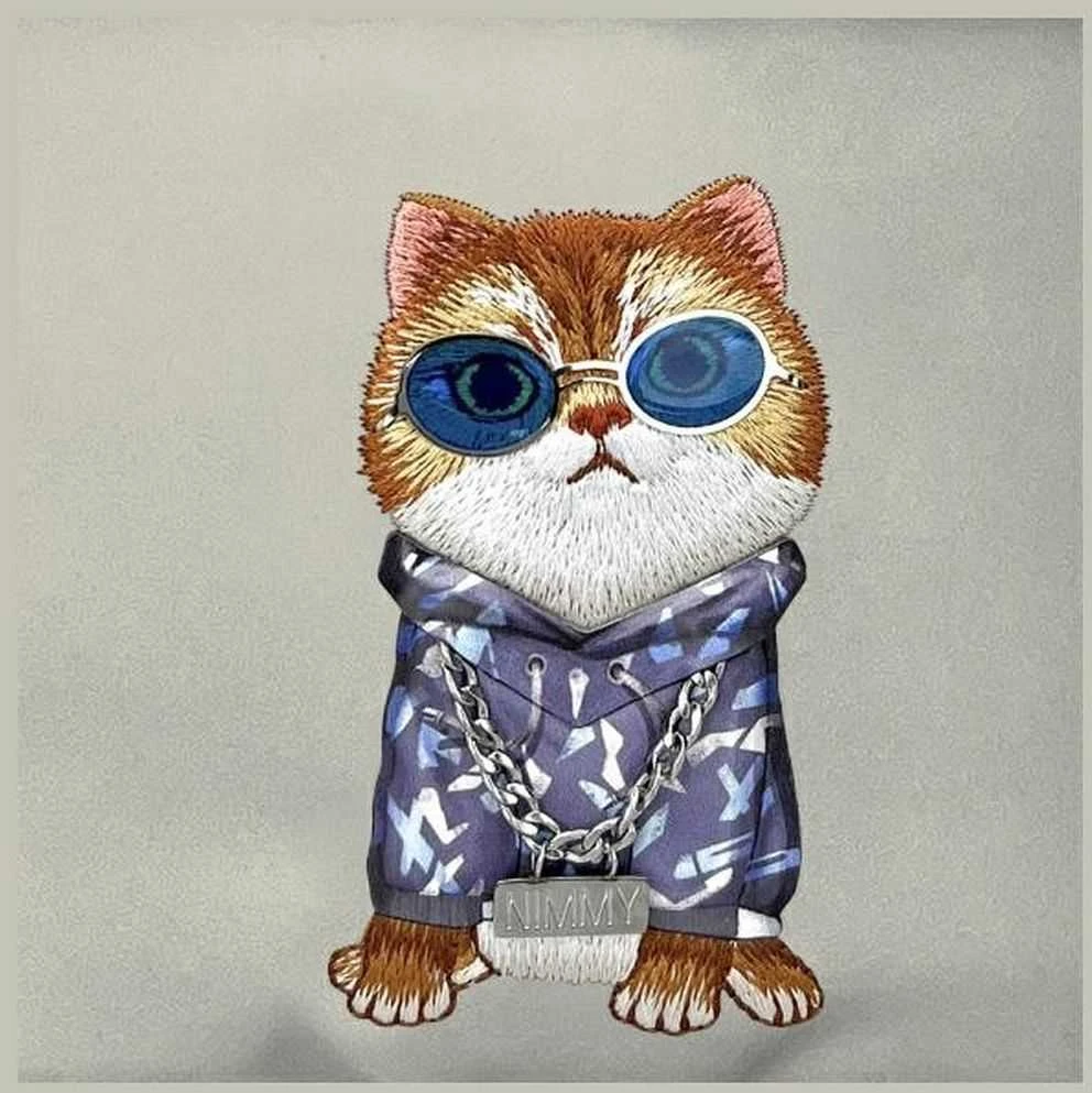 Nimmy krepšys ant rėmo pilkos spalvos Crossbody Glasses Cool Cat