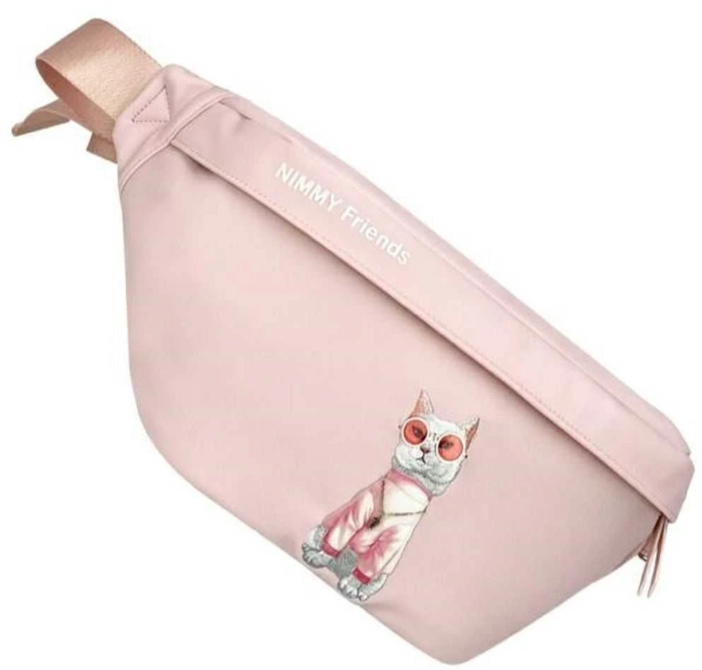 Nimmy Nerka na ramię rožinės spalvos Crossbody Glasses Cool Cat