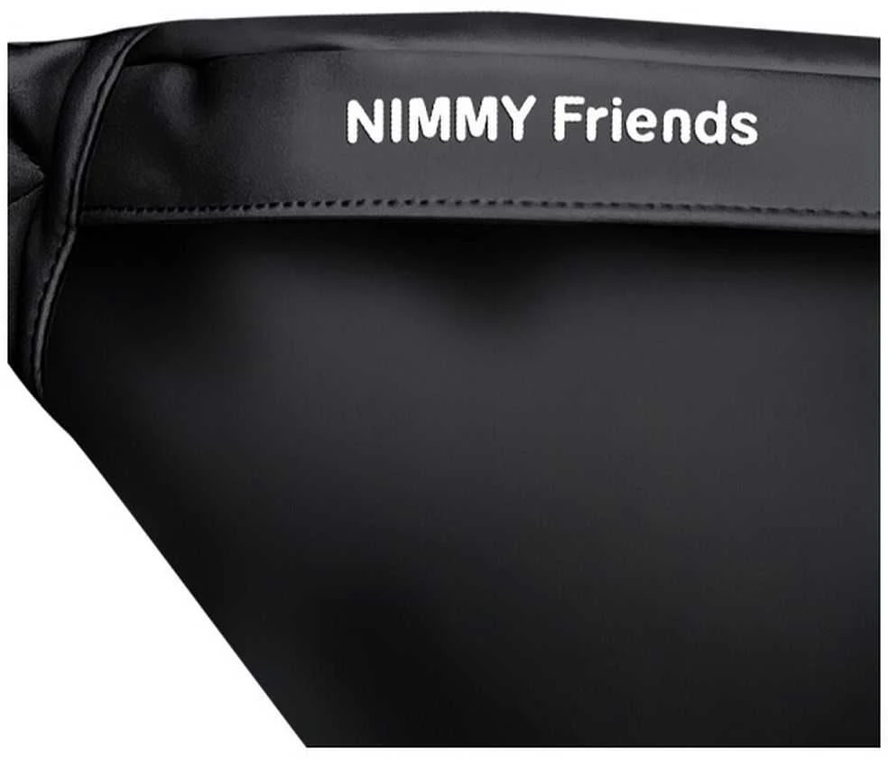 Pečių krepšys ant juosmens Nimmy Glasses Cool Dog juodas