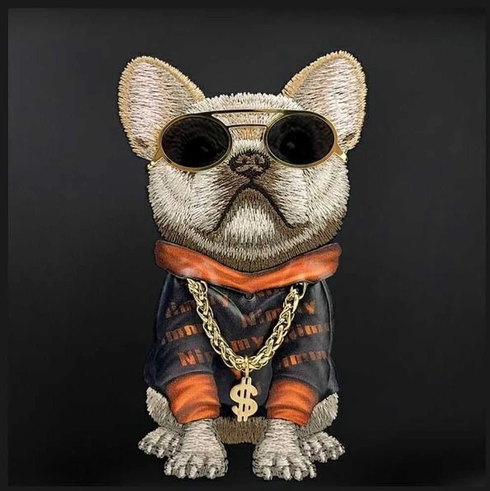 Pečių krepšys ant juosmens Nimmy Glasses Cool Dog juodas