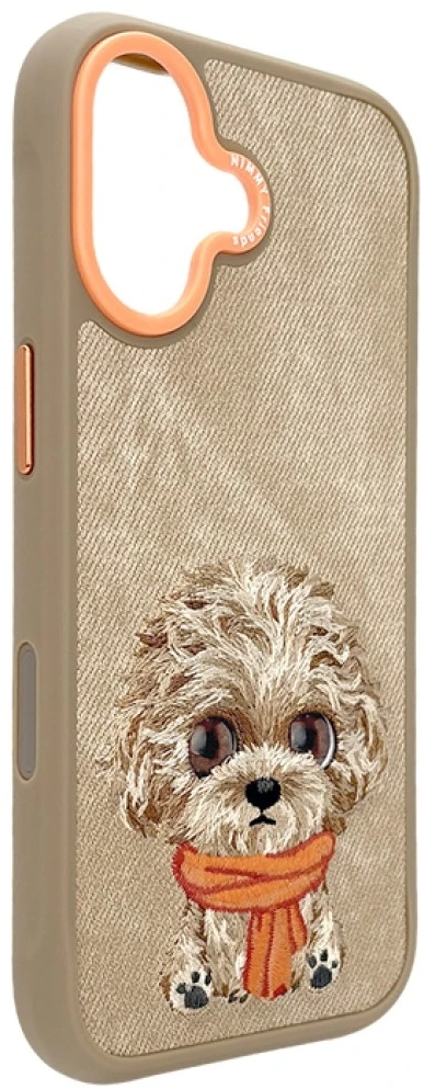 Dėklas Nimmy Big Eyed Pet 2.0 Dog case for iPhone 17 - beige