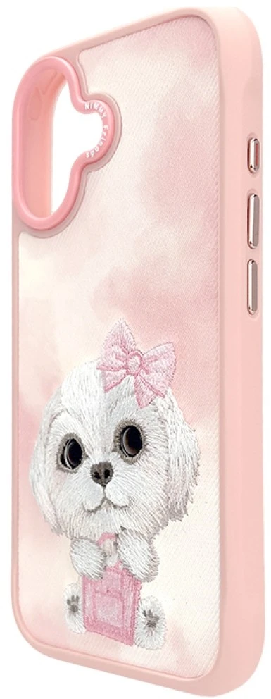„Nimmy Big Eyed Pet 2.0“ šuns dėklas, skirtas „iPhone 17“ - Rožinė