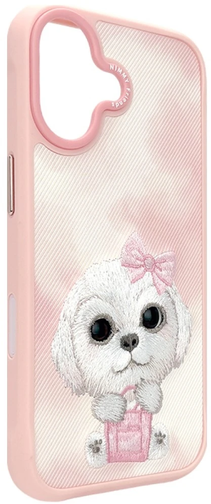 „Nimmy Big Eyed Pet 2.0“ šuns dėklas, skirtas „iPhone 17“ - Rožinė
