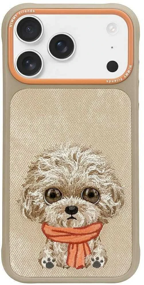 Dėklas Nimmy Big Eyed Pet 2.0 Dog case for iPhone 17 - beige
