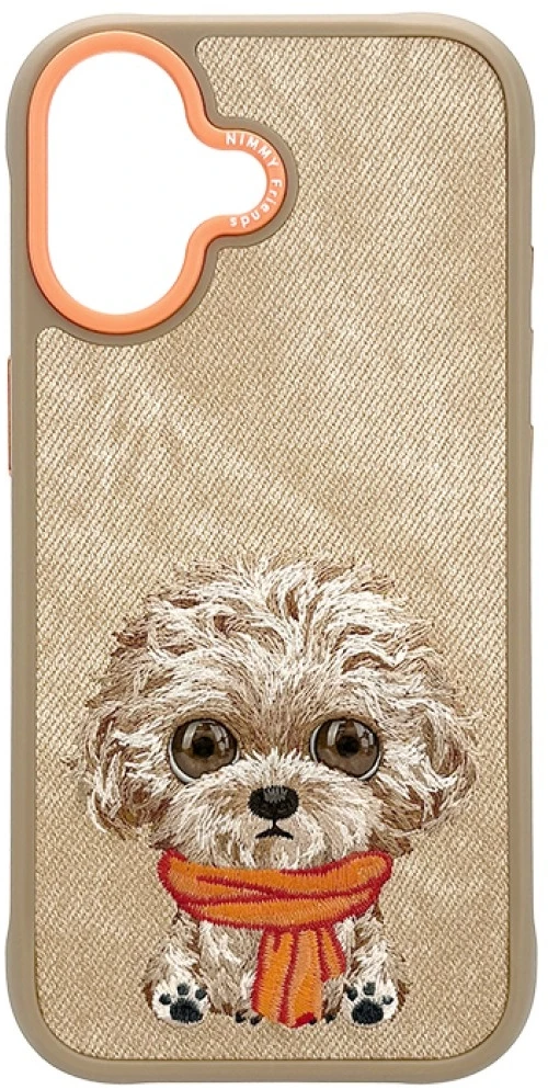 Dėklas Nimmy Big Eyed Pet 2.0 Dog case for iPhone 17 - beige