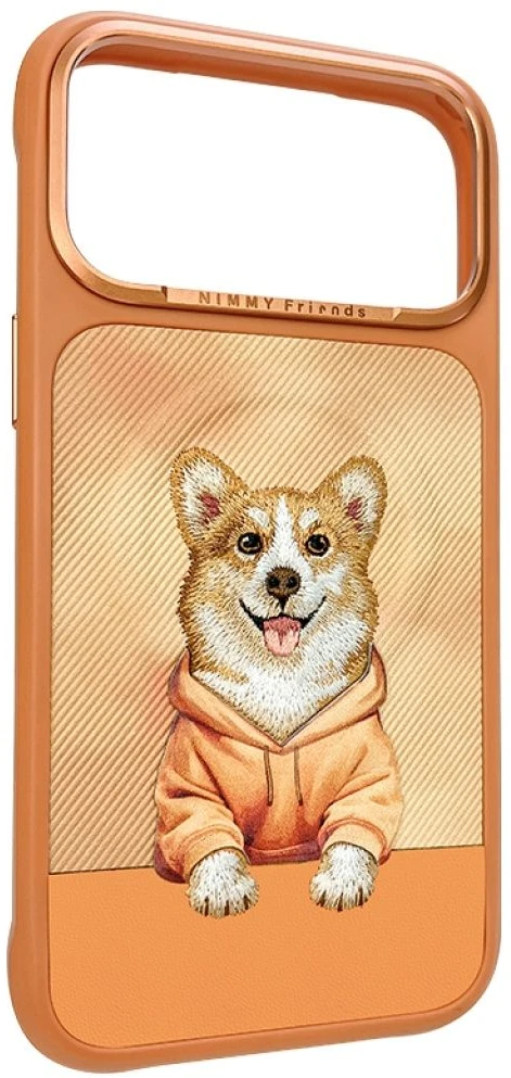 NIMMY dėklas GENTLE PETS SERIES DOG, suderinamas su MagSafe, skirtas IPHONE 17 Pro, oranžinis