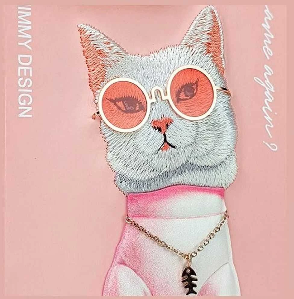 Nimmy Apple iPhone 15 Pro 6.1" dėklas telefonui rožinės spalvos Glasses Cool Cat