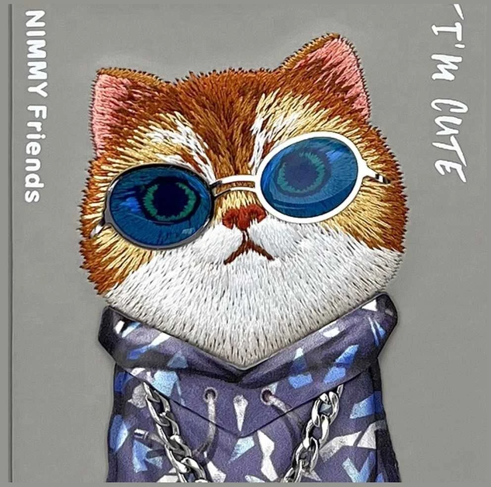 Nimmy dėklas Apple iPhone 16 Pro Max 6.9″ pilka Glasses Cool Cat