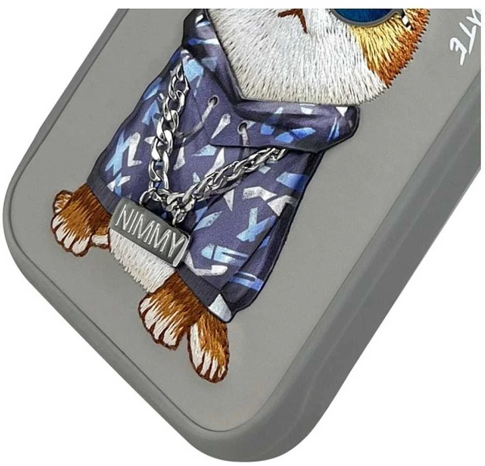 Nimmy dėklas Apple iPhone 16 Pro Max 6.9″ pilka Glasses Cool Cat