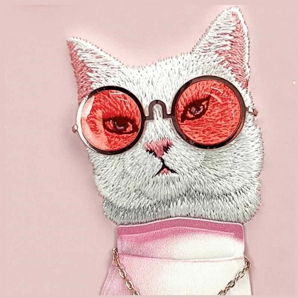 Nimmy dėklas Apple iPhone 16 6.1″ pink Glasses Cool Cat