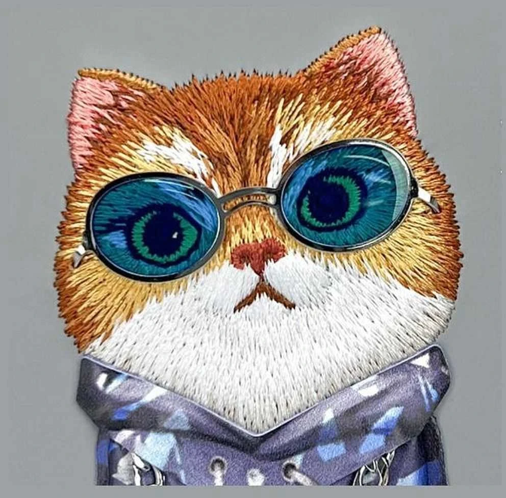 Nimmy dėklas Apple iPhone 16 6.1″ pilka Glasses Cool Cat