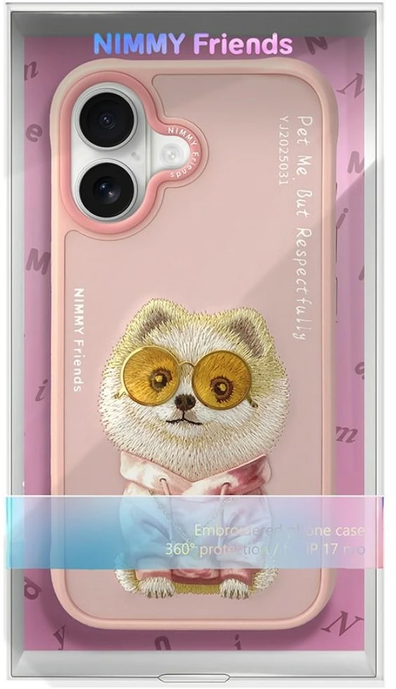 „Nimmy Glasses Cool nag“ dėklas „iPhone 17“ – rožinis