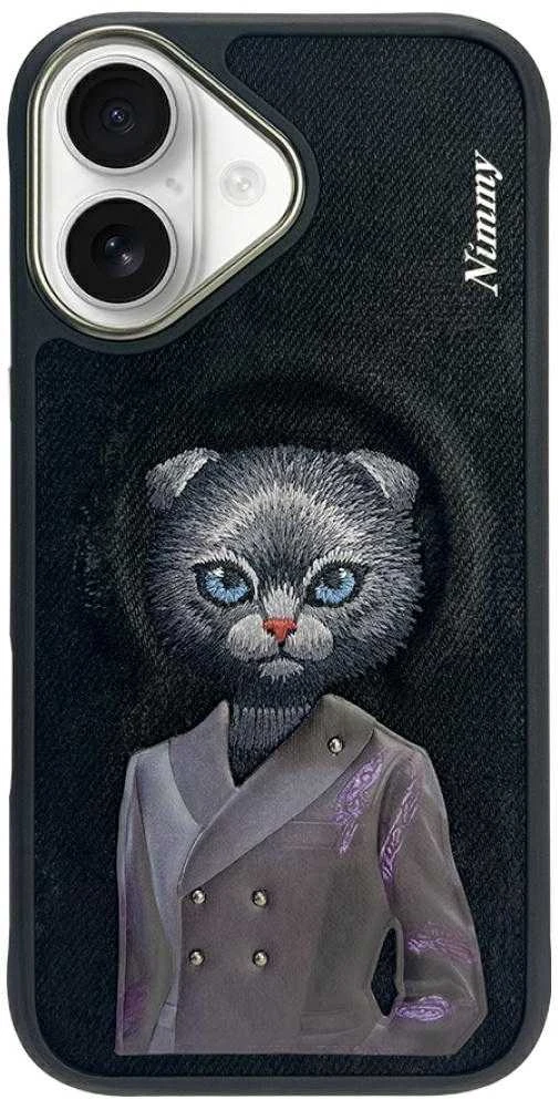 Dėklas Nimmy Magnetic fashion cute pet MagSafe skirtas Apple iPhone 16 juodos spalvos