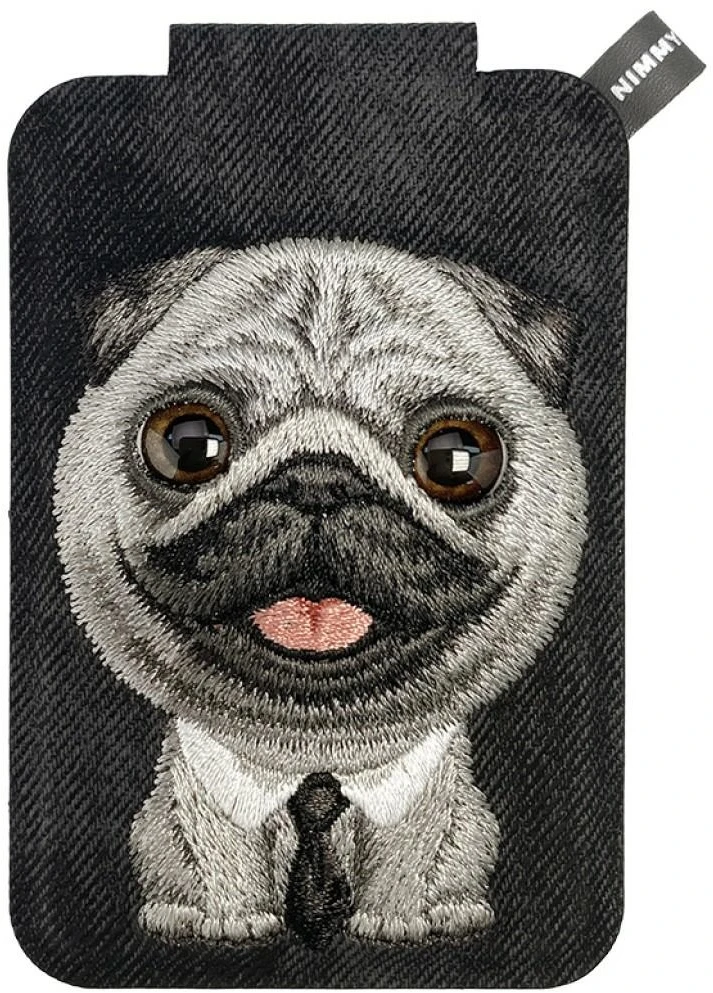 Magnetinis telefono laikiklis-piniginė Nimmy New Big-Eye Cute Pets 2.0 Dog juodos spalvos