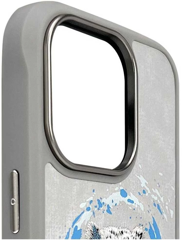 Nimmy Panther MagSafe dėklas skirtas Apple iPhone 16 Pro Max light pilkos spalvos