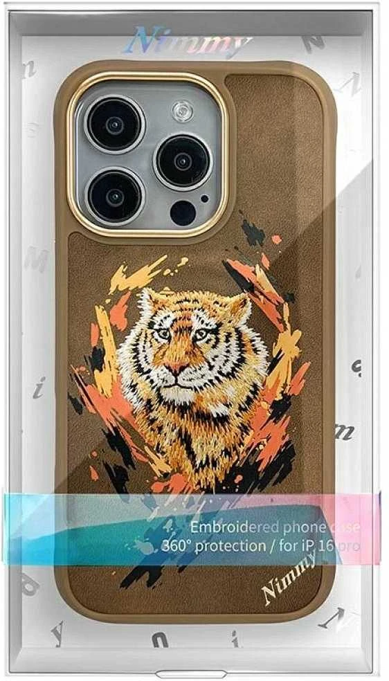Nimmy Tiger MagSafe dėklas skirtas Apple iPhone 16 Pro Max light rudos spalvos