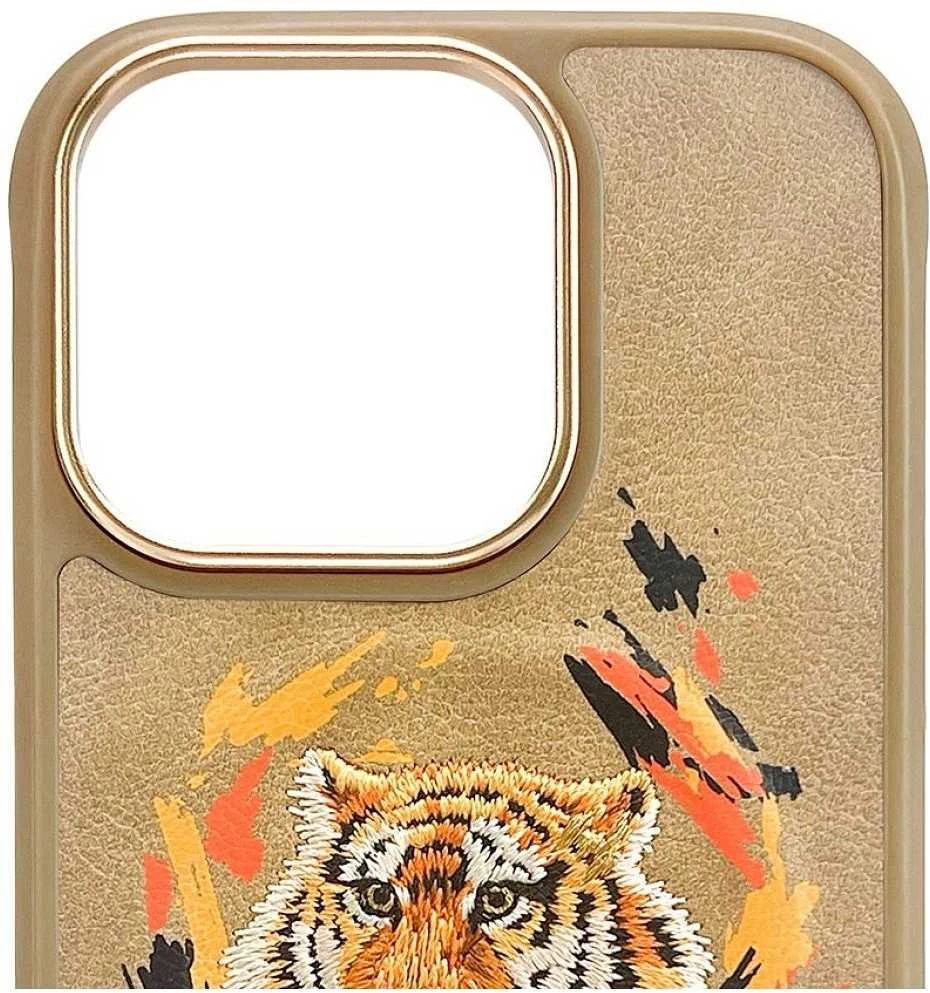 Nimmy Tiger MagSafe dėklas skirtas Apple iPhone 16 Pro Max light rudos spalvos