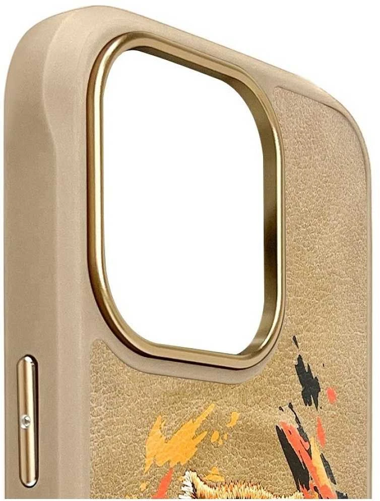 Nimmy Tiger MagSafe dėklas skirtas Apple iPhone 16 Pro Max light rudos spalvos