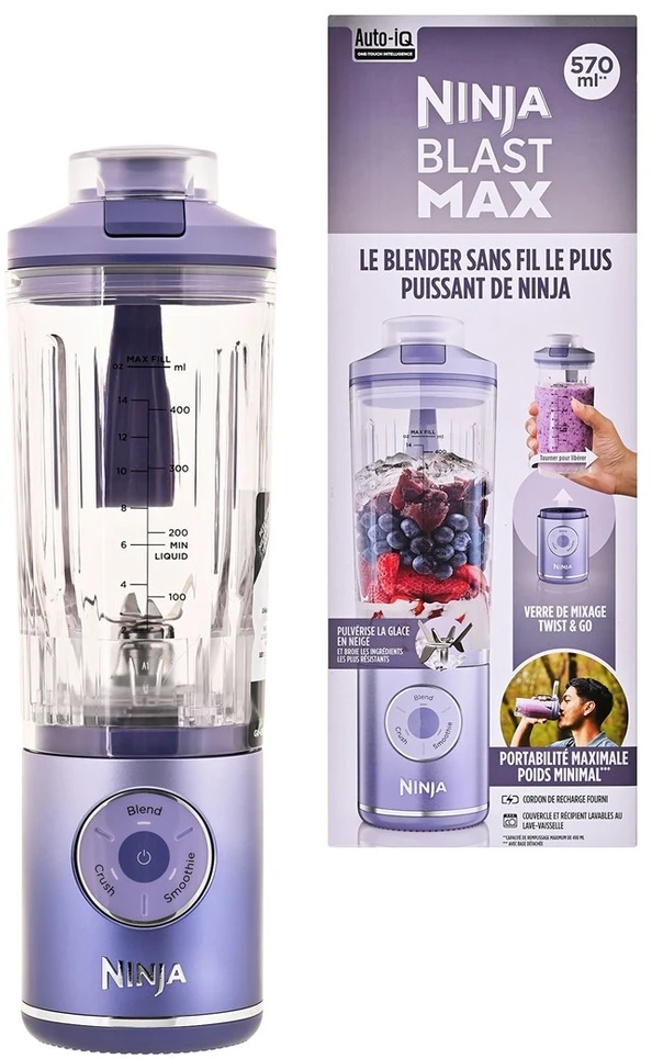 Belaidė kokteilinė Ninja Blast Max Cordless  BC251EULD, Lavender