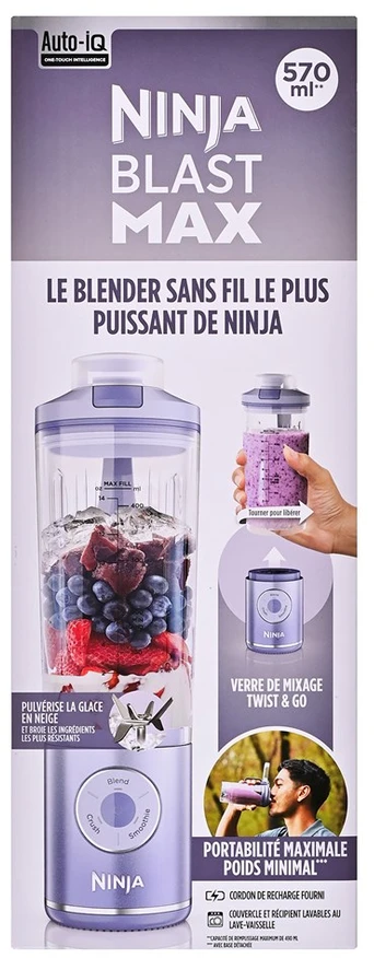 Belaidė kokteilinė Ninja Blast Max Cordless  BC251EULD, Lavender