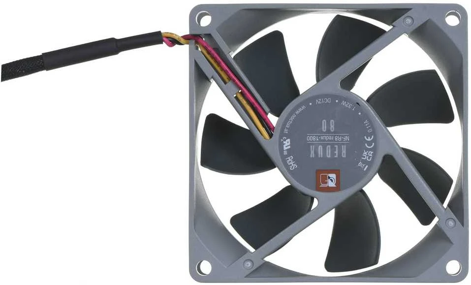 Noctua NF-R8 redux-1800 Kompiuterio dėklas Fan 8 cm Juodas, Pilkas