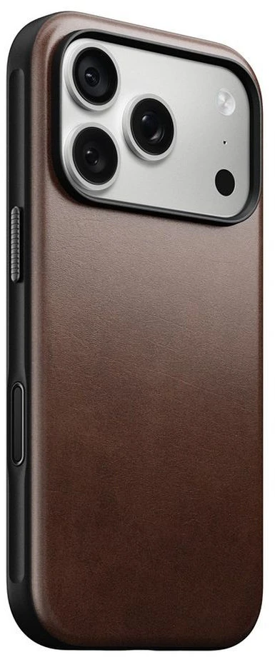 NOMAD odinis dėklas IPHONE 18 Pro/17 Pro, suderinamas su MagSafe (Modern Odinis dėklas Horween Leather) kaimiškos rudos spalvos