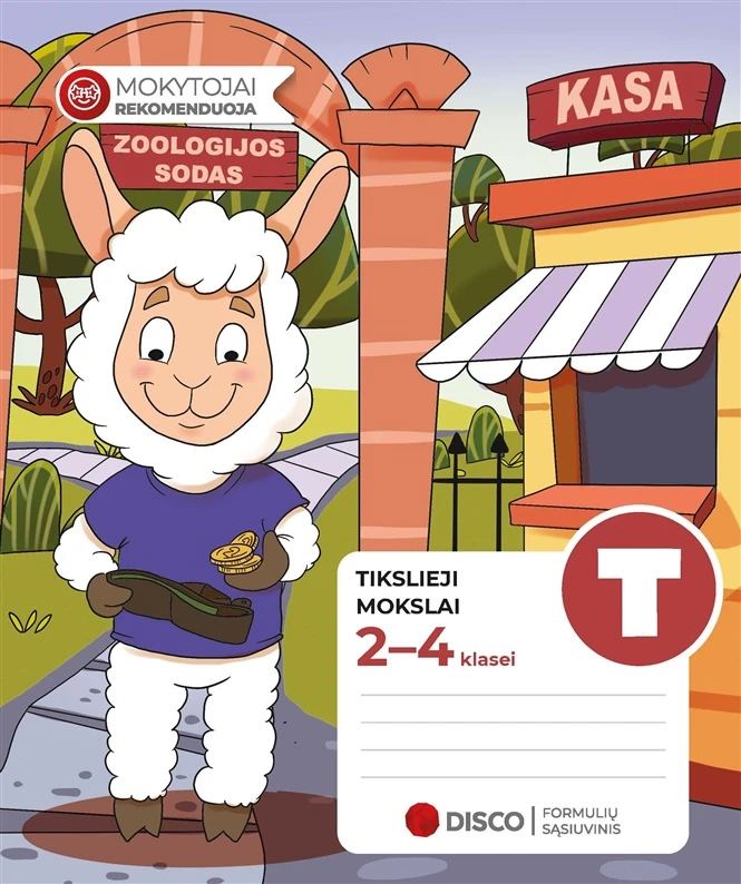 DISCO Formulių sąsiuvinis pradinukams, tiksliesiems mokslams (2 - 4 klasės), 12 lapų, langeliais