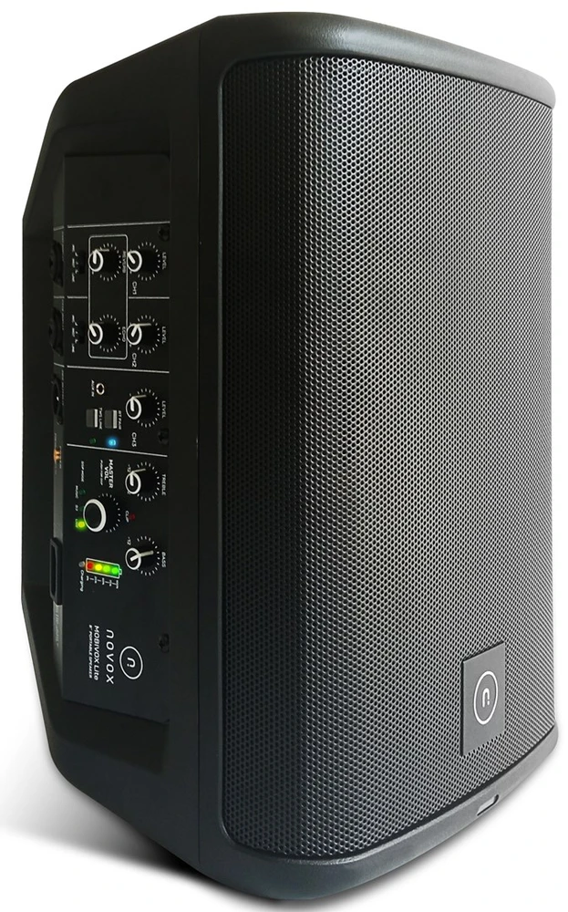 Novox MOBIVOX Lite - 300 W baterijomis maitinama aktyvi kolonėlė, juoda
