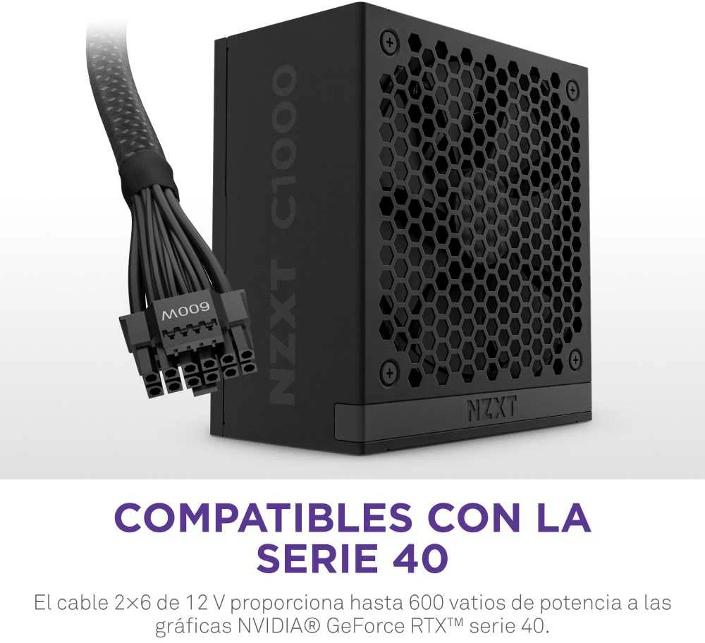 NZXT C1000 Gold ATX 3.1 maitinimo blokas 1000 W 24 kontaktų ATX Juodas