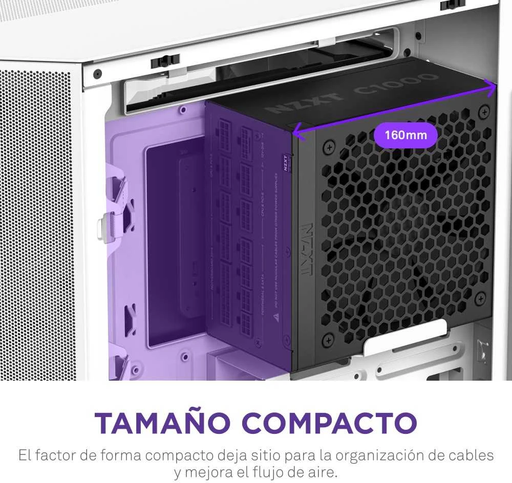 NZXT C1000 Gold ATX 3.1 maitinimo blokas 1000 W 24 kontaktų ATX Juodas