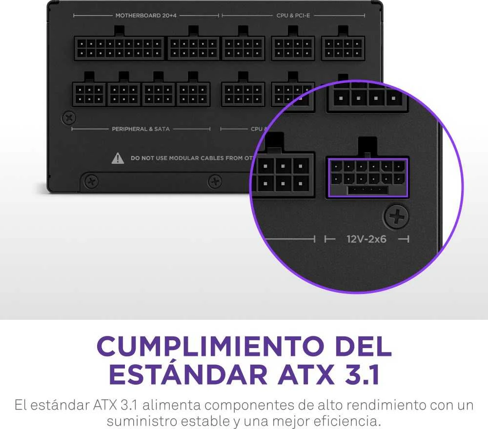NZXT C1000 Gold ATX 3.1 maitinimo blokas 1000 W 24 kontaktų ATX Juodas