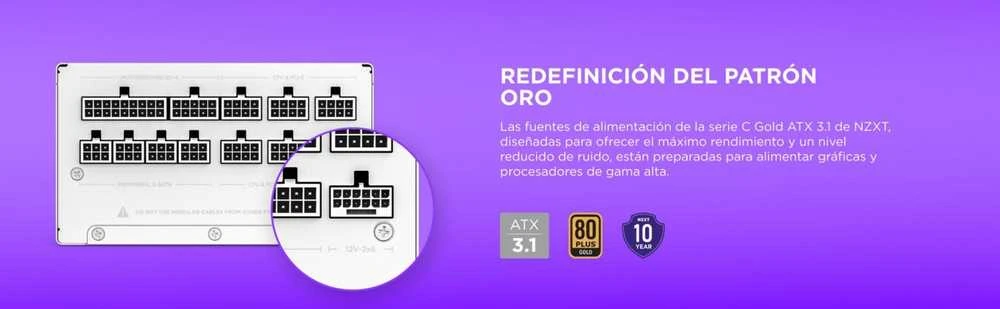 NZXT C1200 V2 1200W 80+ Gold ATX 3.1 juoda
