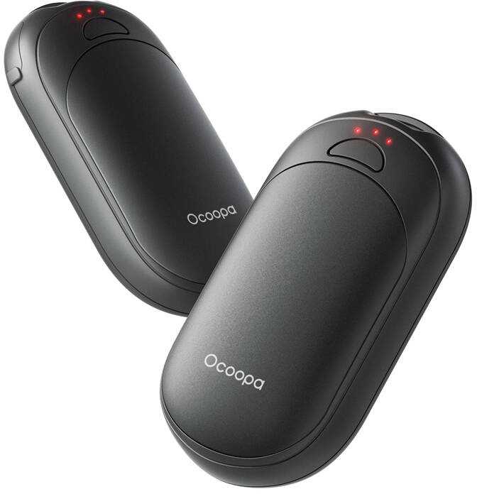 Ocoopa UT3 Lite 2x2500 mAh rankų šildytuvas, USB-C, juoda/juoda